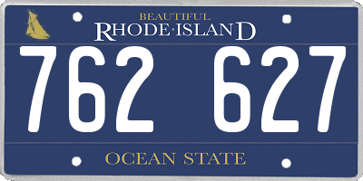 RI license plate 762627