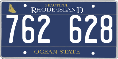 RI license plate 762628