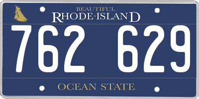 RI license plate 762629