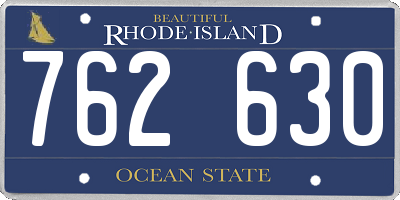 RI license plate 762630
