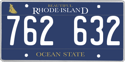 RI license plate 762632