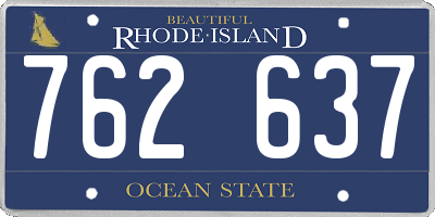 RI license plate 762637