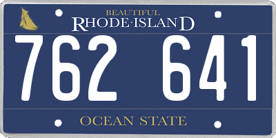 RI license plate 762641