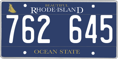 RI license plate 762645