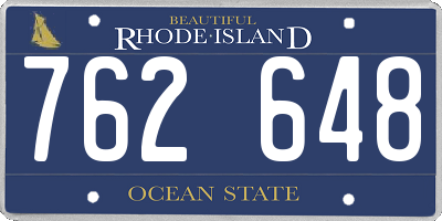 RI license plate 762648