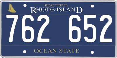 RI license plate 762652