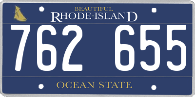 RI license plate 762655