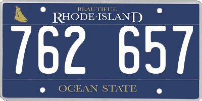 RI license plate 762657