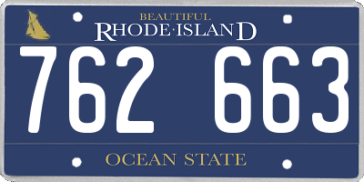 RI license plate 762663