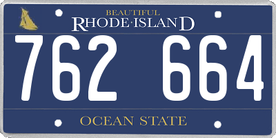 RI license plate 762664