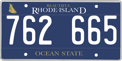 RI license plate 762665