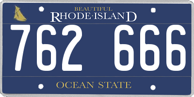 RI license plate 762666