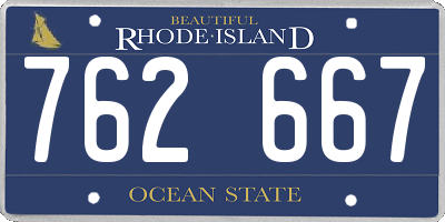 RI license plate 762667