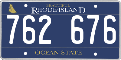 RI license plate 762676