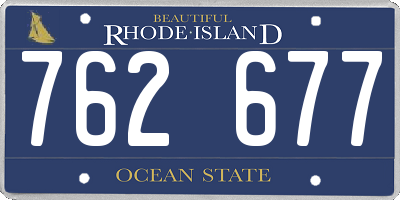 RI license plate 762677