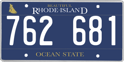 RI license plate 762681