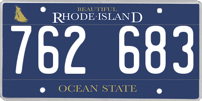 RI license plate 762683