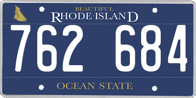 RI license plate 762684