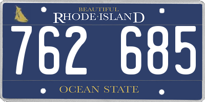 RI license plate 762685