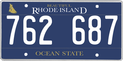 RI license plate 762687