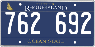 RI license plate 762692