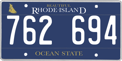 RI license plate 762694