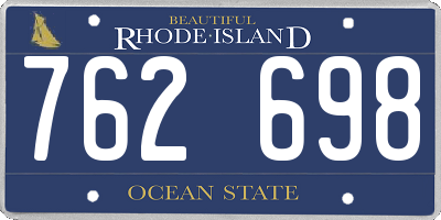 RI license plate 762698