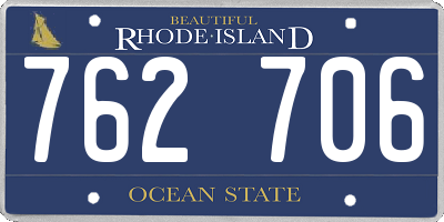 RI license plate 762706
