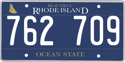 RI license plate 762709