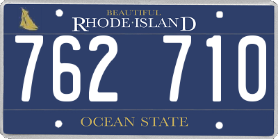 RI license plate 762710