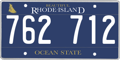 RI license plate 762712