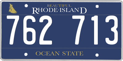 RI license plate 762713