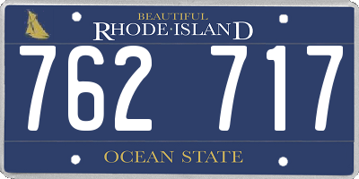 RI license plate 762717