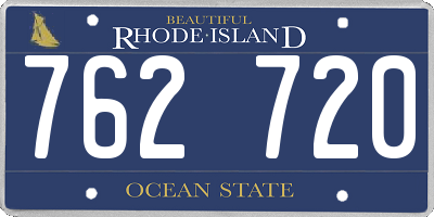 RI license plate 762720