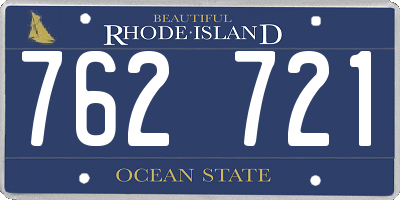 RI license plate 762721