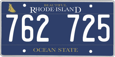 RI license plate 762725