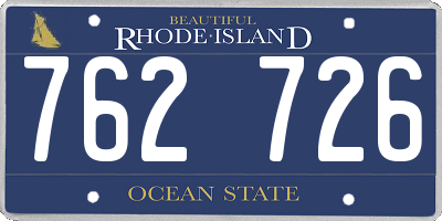 RI license plate 762726