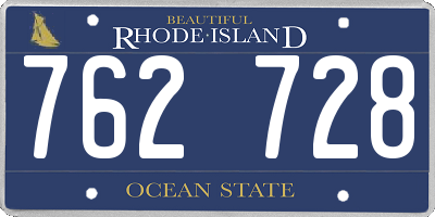 RI license plate 762728