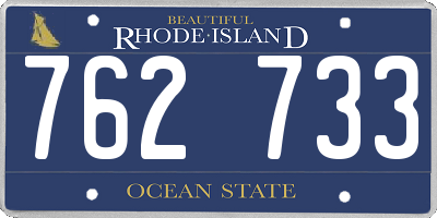 RI license plate 762733