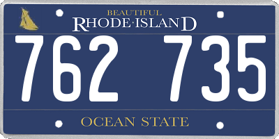 RI license plate 762735