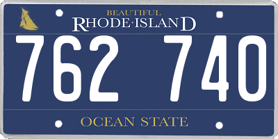 RI license plate 762740