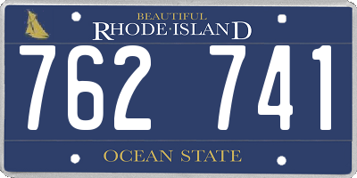 RI license plate 762741