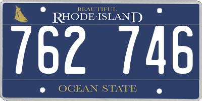 RI license plate 762746