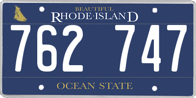 RI license plate 762747