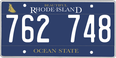 RI license plate 762748