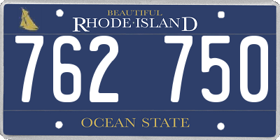 RI license plate 762750