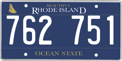 RI license plate 762751
