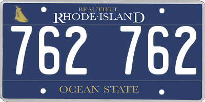 RI license plate 762762