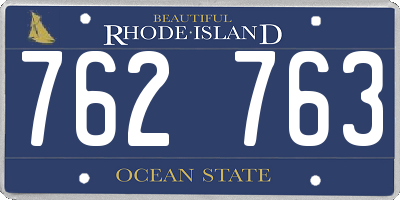 RI license plate 762763
