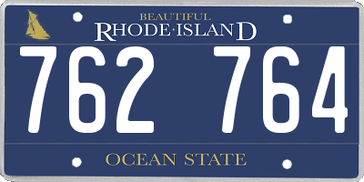 RI license plate 762764